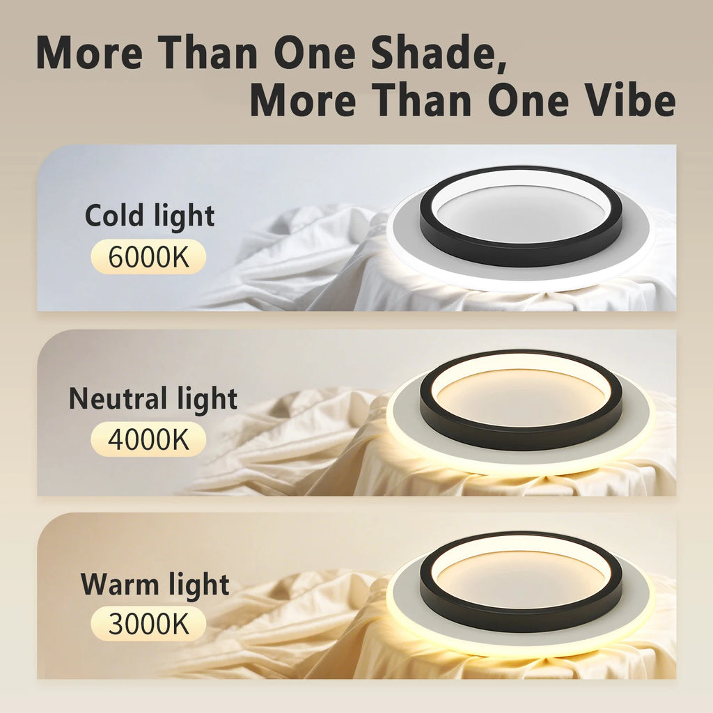 MARPOU Modern LED Ceiling Lamp 3 Color Temperature Baked Enamel Hallway Lamps Balcony Lights Bedroom Living Room 90V-260V