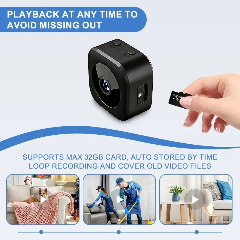 Mini HD Wifi Smart Monitor Surveillance Camera Video Voice DV Recorder Indoor Covert Wireless Security Camera Small Nanny Cam