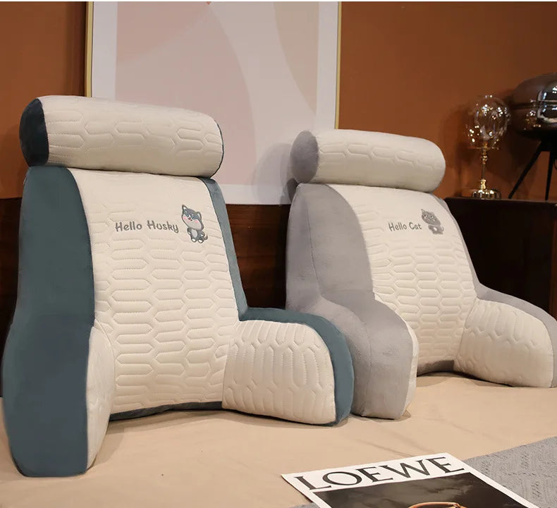 Summer Ice Shreds Pillow Panda Increase in Height Lumbar Support Detachable Washable Cushion Student Dormitories Bed Backrest