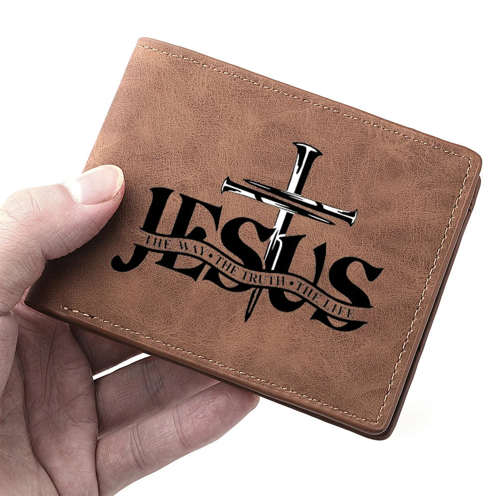 Men's Mini Short Wallet with Zipper Coin Pocket PU Material Retro Print Pattern Multiple Card Slots for Credit Cards And Cash