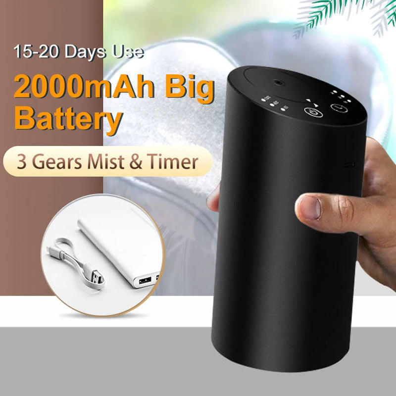 Car Aroma Diffuser Machine Portable Essential Oil Diffuser Rechargeable Room Fragrance Diffuser Electric Smell for Home Bedroom