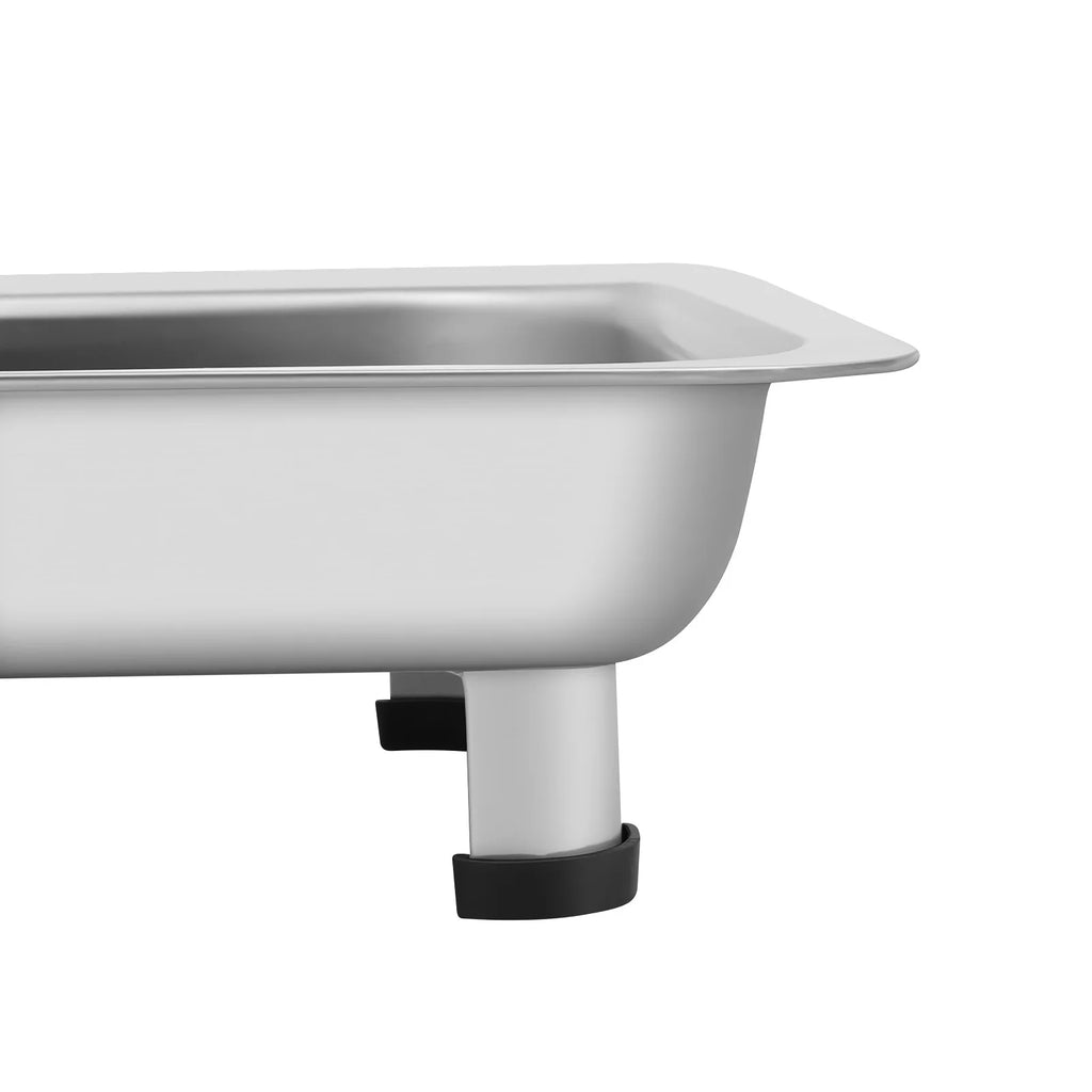 4pcs, Chafing Dishes Buffet Set Stainless Steel Buffet Dish Server Rectangular Chafing Dish Set with Lid for Buffets Caterings