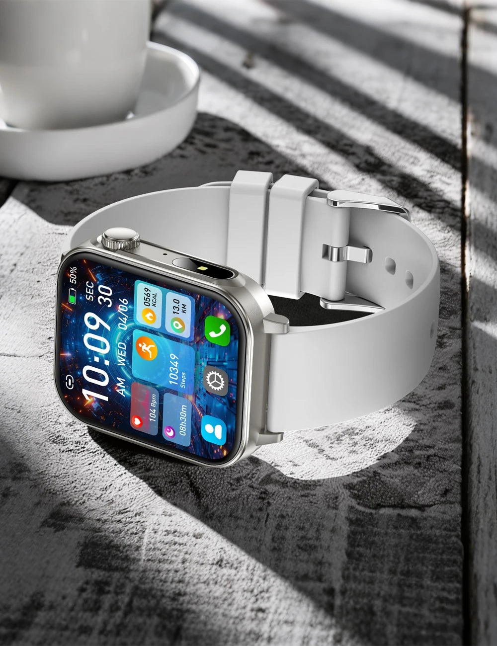 COLMI P80 Type-c Smartwatch Men Women Health Manager Bluetooth Call IP67 Waterproof Flashlight Smart Watch For Xiaomi iOS Phone