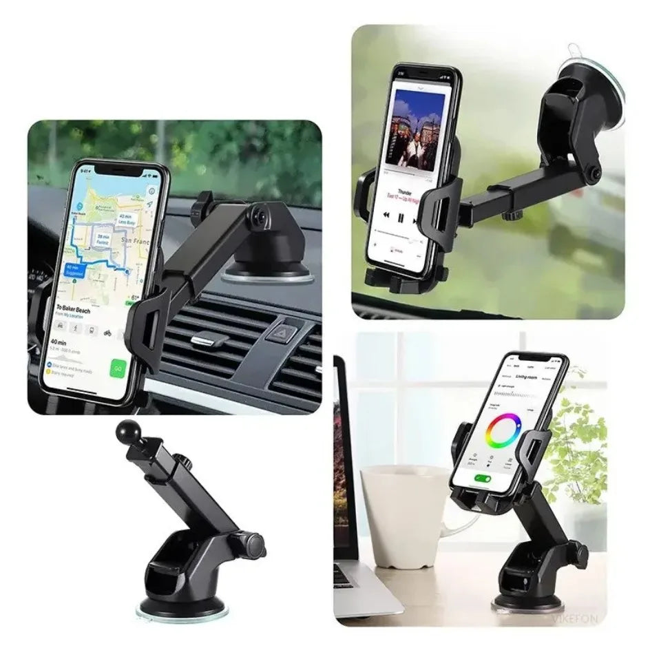 Universal Sucker Car Phone Holder 360° Windshield Car Dashboard Mount Mobile Cell GPS Navigation Support Bracket for Smartphones