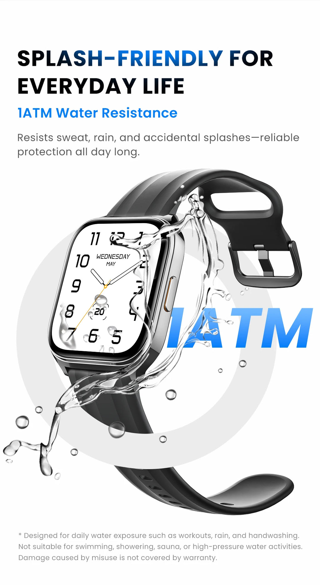 HAYLOU Watch 3 Voice Calling Smartwatch 1.85'' AMOLED Screen 24h Health Monitoring 150+ Sports Modes Smart Watch 1ATM Waterproof