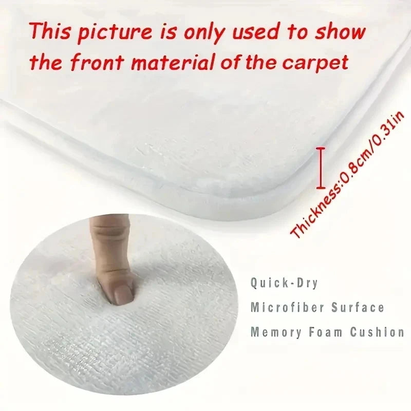 Laundry Room Floor Mat, Non-Slip Flannel Rug, Washable Durable Soft Carpet for Kitchen Hallway Office, Aesthetic Home Decor