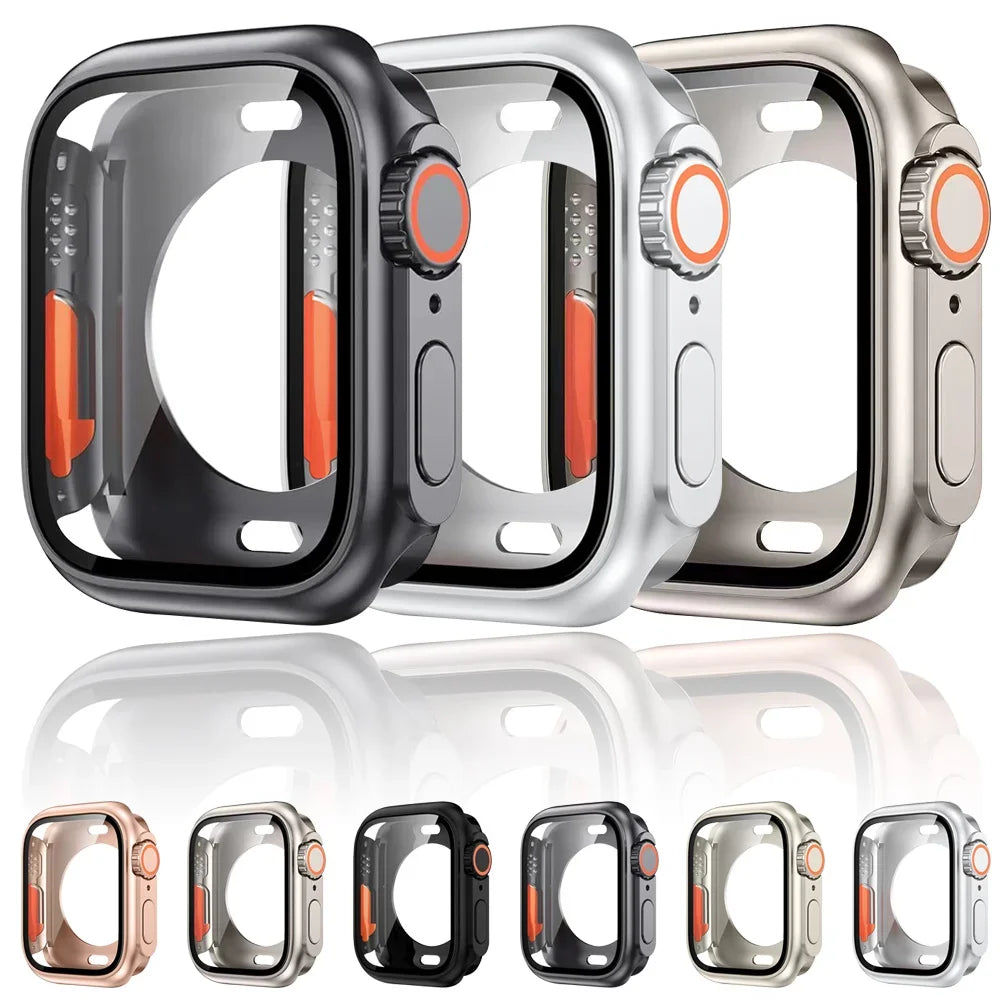 Screen Protector Case for Apple Watch Cover 46mm 42mm 45mm 44mm 41mm 40mm Hard PC Bumper Protector for iwatch 11 10 9 8 7 6 5 SE