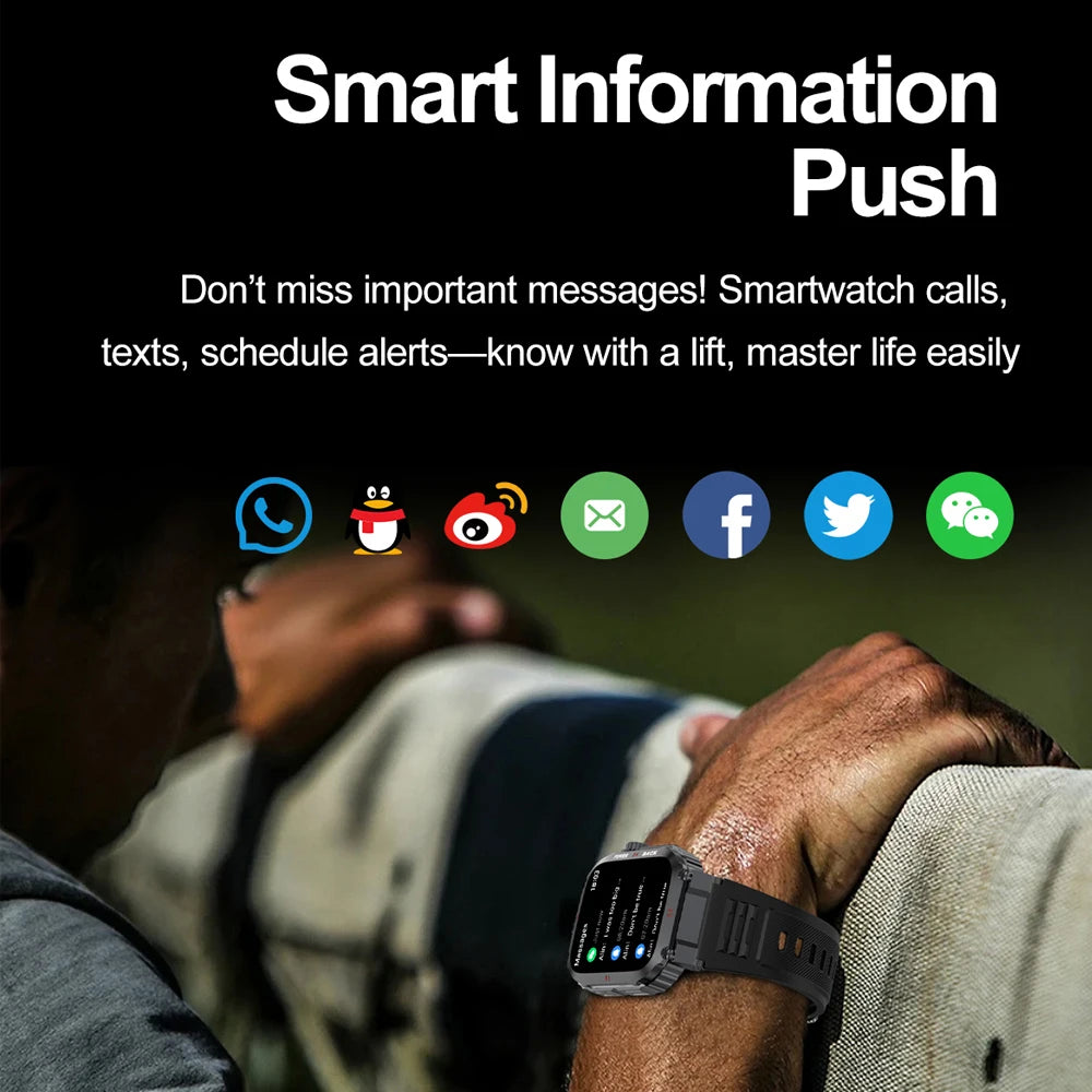 2026 New Military GPS Smart Watch Men 1.91" AMOLED Screen IP68 Waterproof Sports Fitness Tracker BT Call Smartwatches
