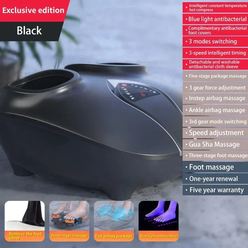 7 Modes Electric Foot Massager Shiatsu Air Pressure Infrared Heating Therapy Hot Compression Foot Muscle Relaxation Muscle Relax