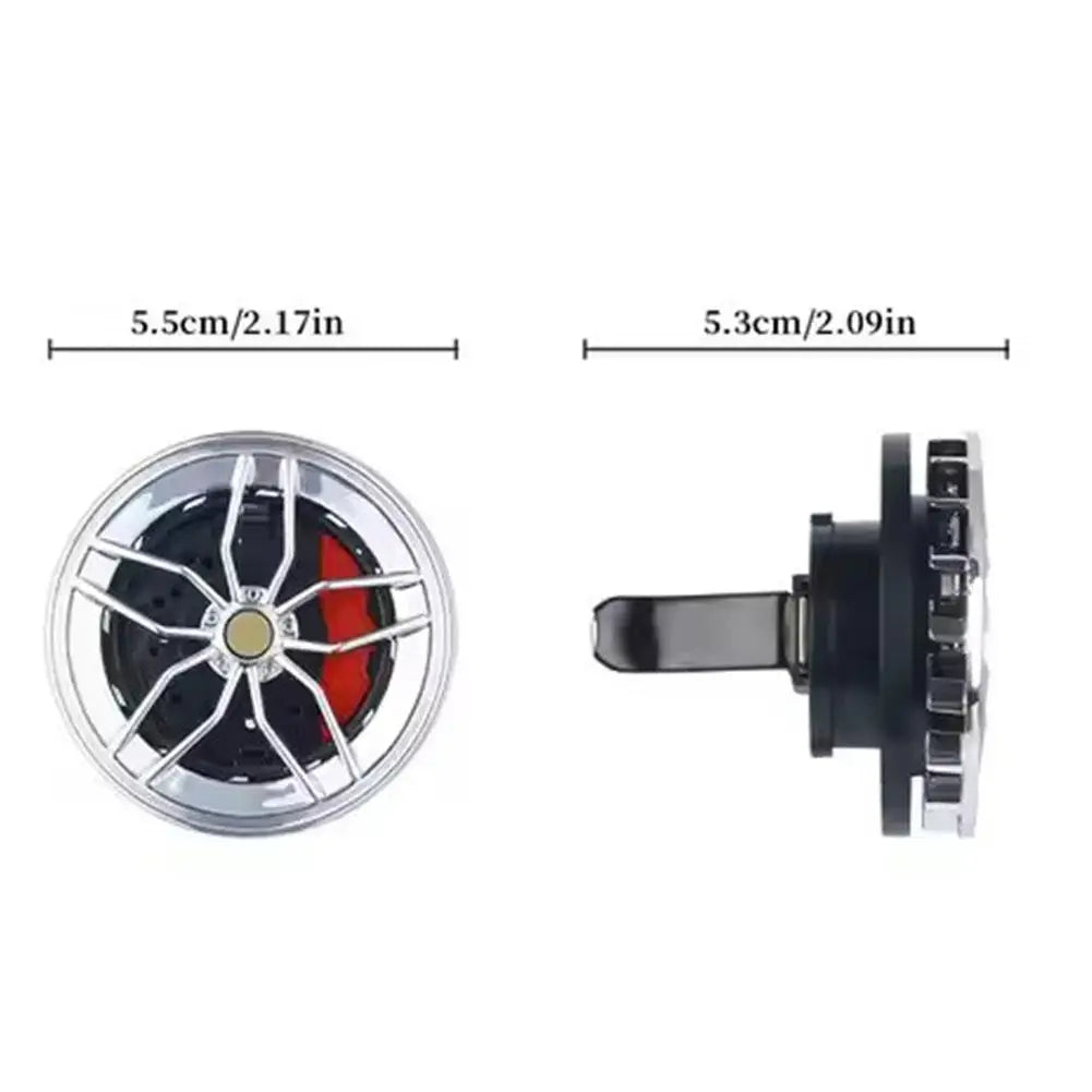 Car Air Freshener Rotatable Clip Auto Wheel Hub & Air Vent Fragrance Tire Fragrance Clips Decorative Car Accessories