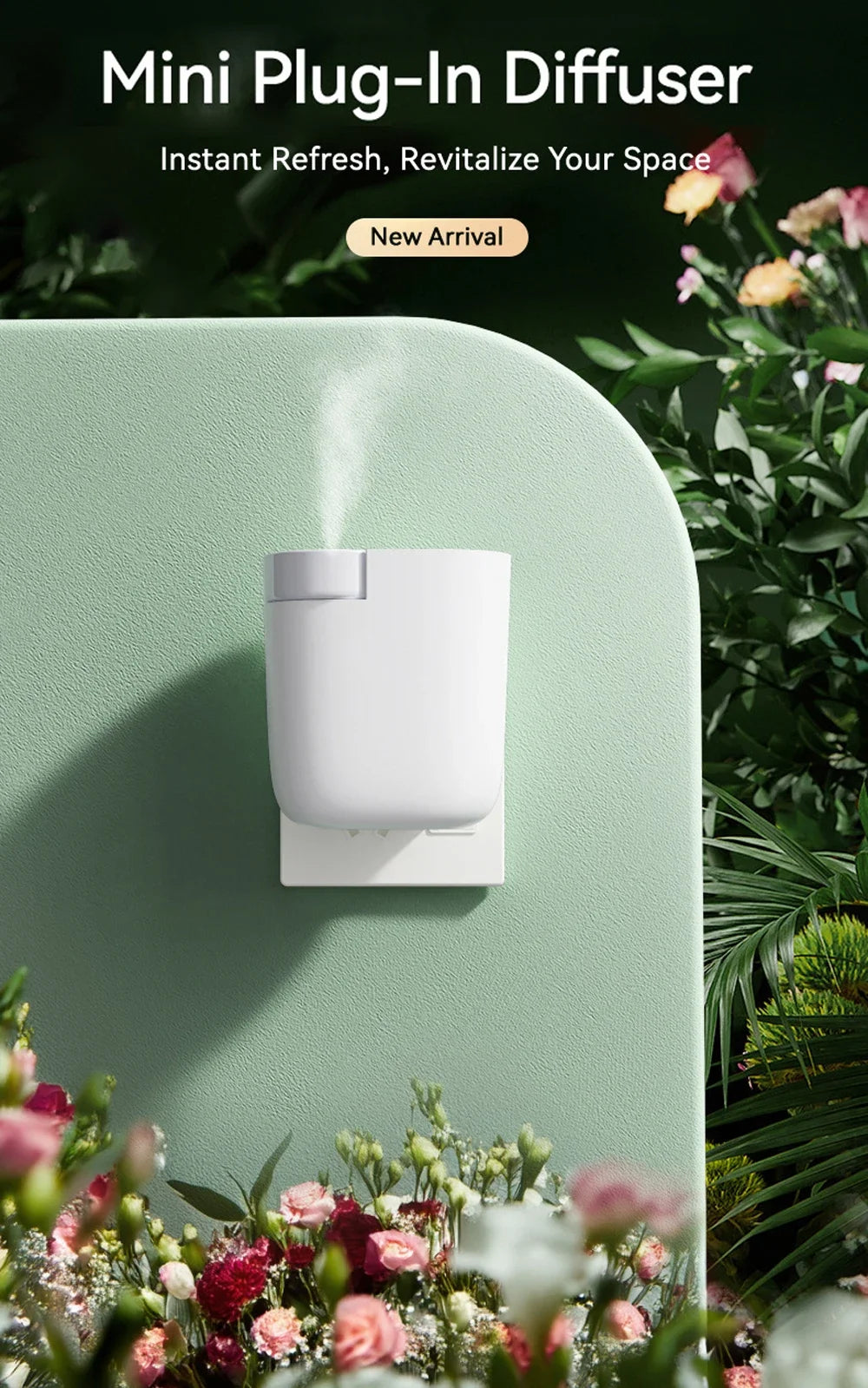 Plug in Wall Waterless Diffuser Room Fragrance Diffuser for Home Hotel Toilet Bathroom Wireless Portable Aromatherapy Diffuser