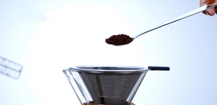 Hand Glass Coffee Kettle with Stainless Steel Filter Drip Brewing Hot Brewer Coffee Pot Dripper Barista Pour Over Coffee Maker