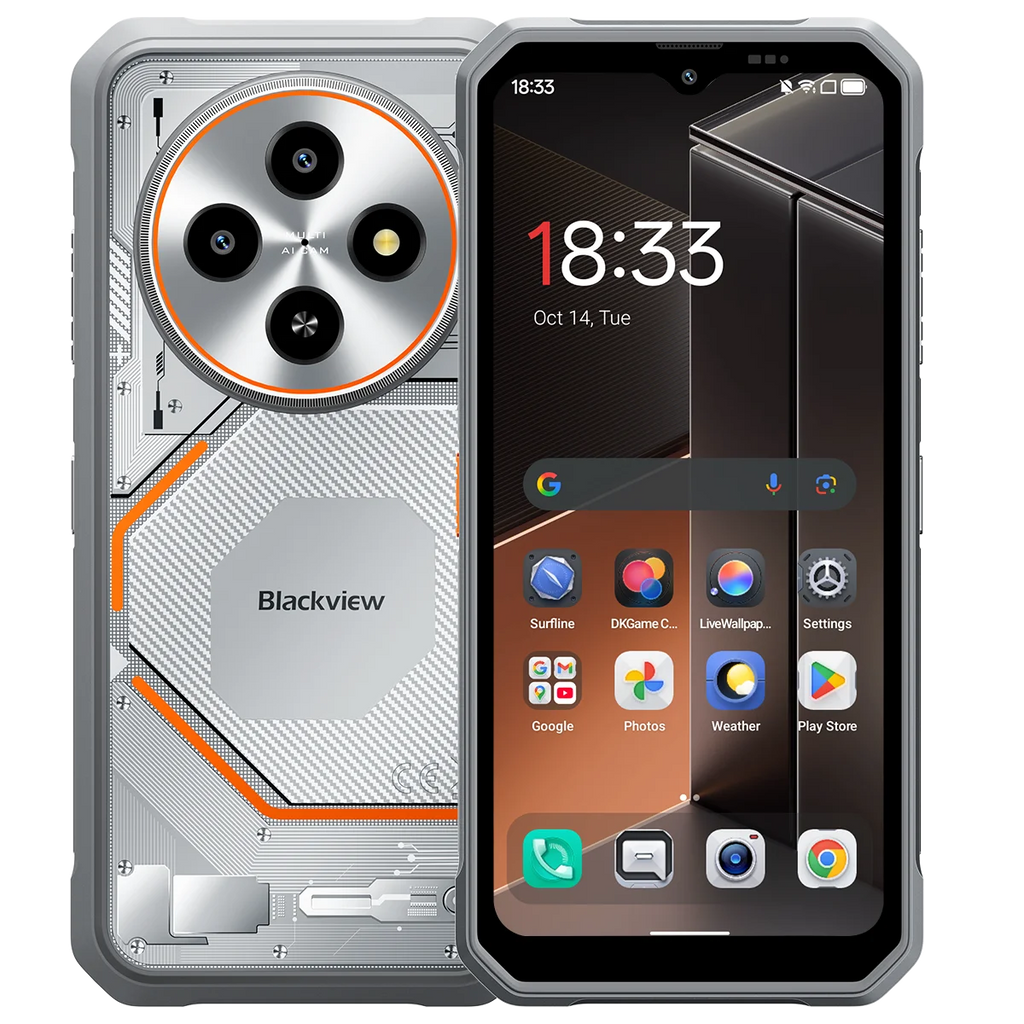 Blackview Fort 2 Rugged Phone Android 15 Smartphone, 6.5"HD+90Hz Dispaly, IP69K Waterproof 16MP+13MP Camera, NFC/OTG/GPS