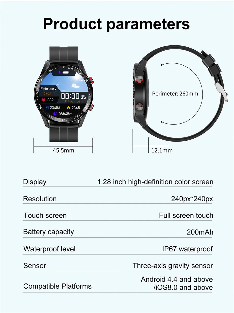 Sports Smart Watch Men Women HD Screen ECG+PPG Bluetooth Call GPS Tracker Heart Rate Monitor IP68 Waterproof SmartWatch 2026 New
