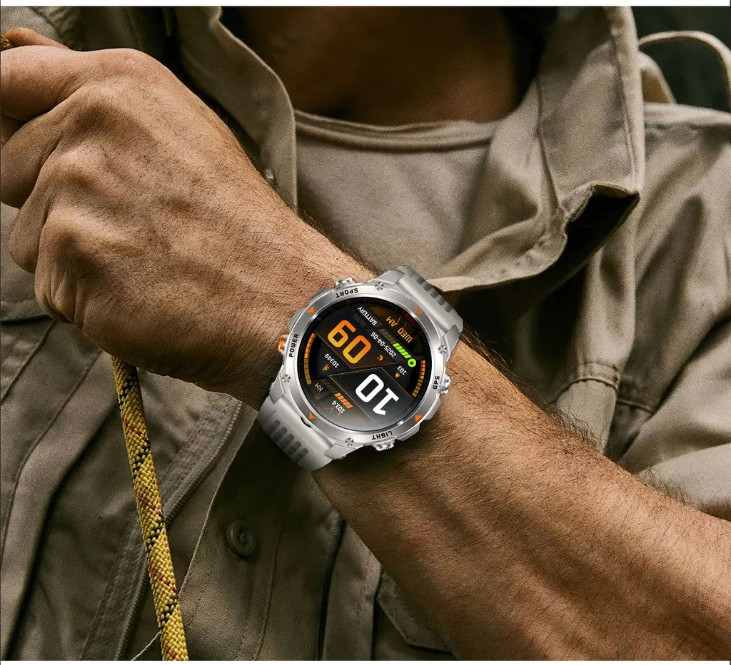 T-Rex 3 Pro Military Grade AGPS Smart Watch 10ATM Waterproof Dual-band GNSS Compass Altimeter AMOLED Swim Sports Smart Watch Men