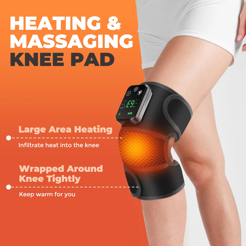 3 in 1 Cordless Thermal Knee Pad Knee Shoulder Massager Vibration Leg Arm Joint Brace Muscle Relax Joint Brace Muscle Relaxation