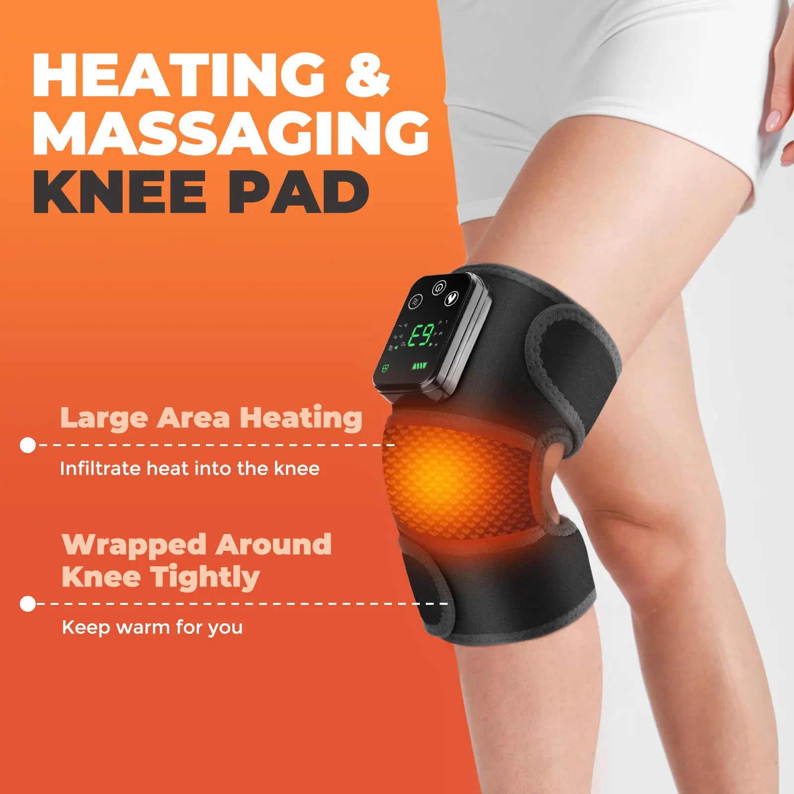 3 in 1 Cordless Thermal Knee Pad Knee Shoulder Massager Vibration Leg Arm Joint Brace Muscle Relax Joint Brace Muscle Relaxation