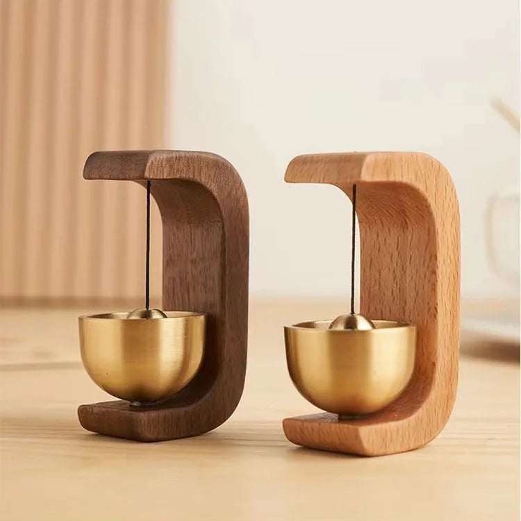 Dopamine Wind-bell Magnetic Inhalation Home Wind-bell Beech Car Into The Door To Remind The Bell Copper Bell Walnut Copper Ornam