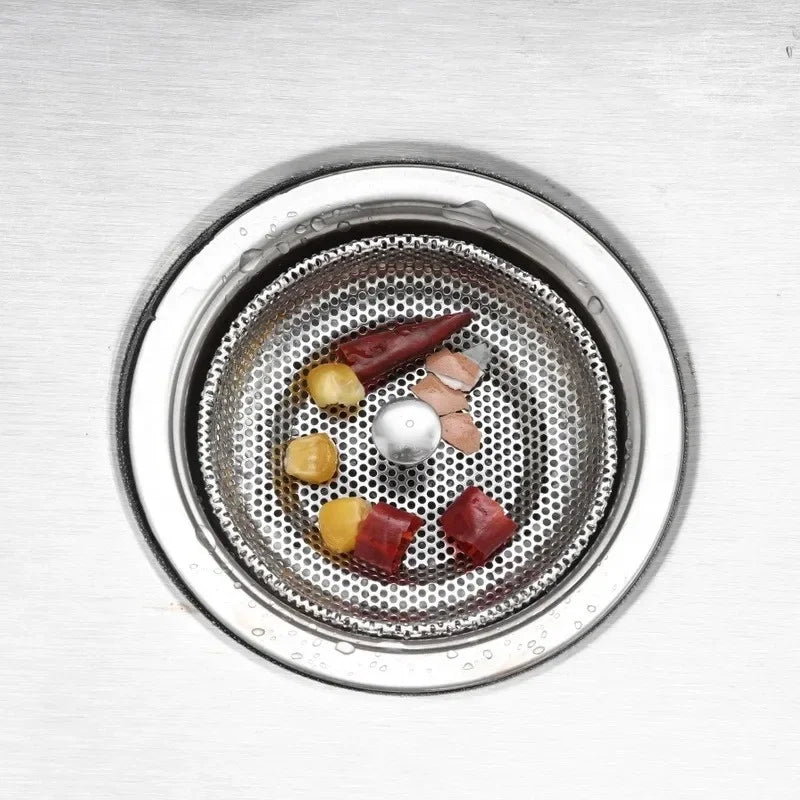Waste Plug Kitchen Sink Strainer Replacement Basin Drain Filter Stainless Steel Shower Hair Catcher for Bathroom Accessories