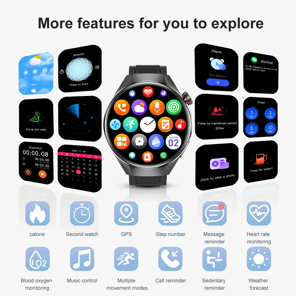 New Upgraded Original Watch G5 PLUS Smart Watch Men GPS Trajectory Compass Bluetooth Call IP68 Waterproof Outdoor Sport Watches