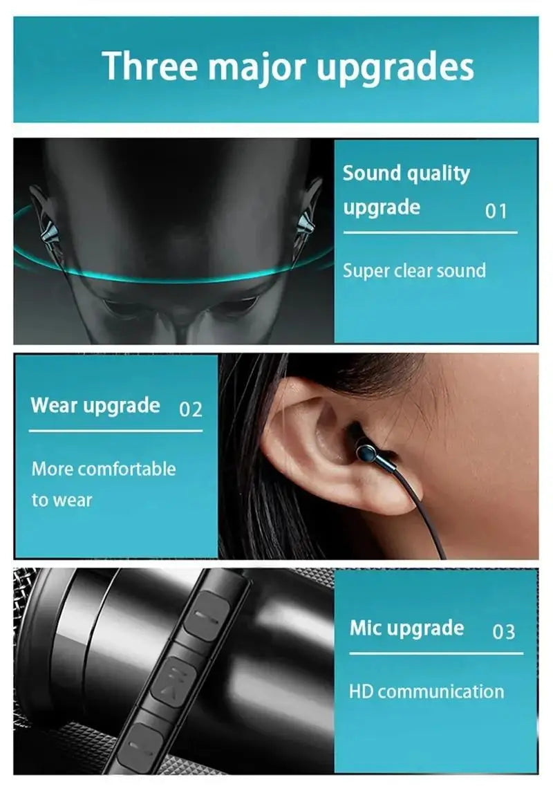 Type C&3.5mm Headphones HiFi Bass Stereo Volume Control Headset In HD Mic Wired Earbuds For iPhone15-17/Samsung Series Earphones