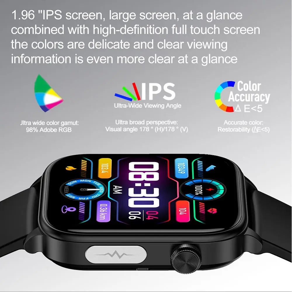2026 New ECG+PPG Health Smartwatch Men Blood Fat Uric Acid Heart Rate Blood Pressure Bluetooth Call Waterproof Smart Watch Women