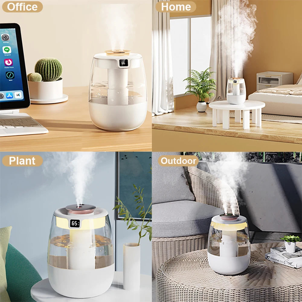 Air Humidifier Large Capacity USB Double Spray Humidifier Dual Spray Port Humidifier Desktop USB Mist Maker for Home Room Office