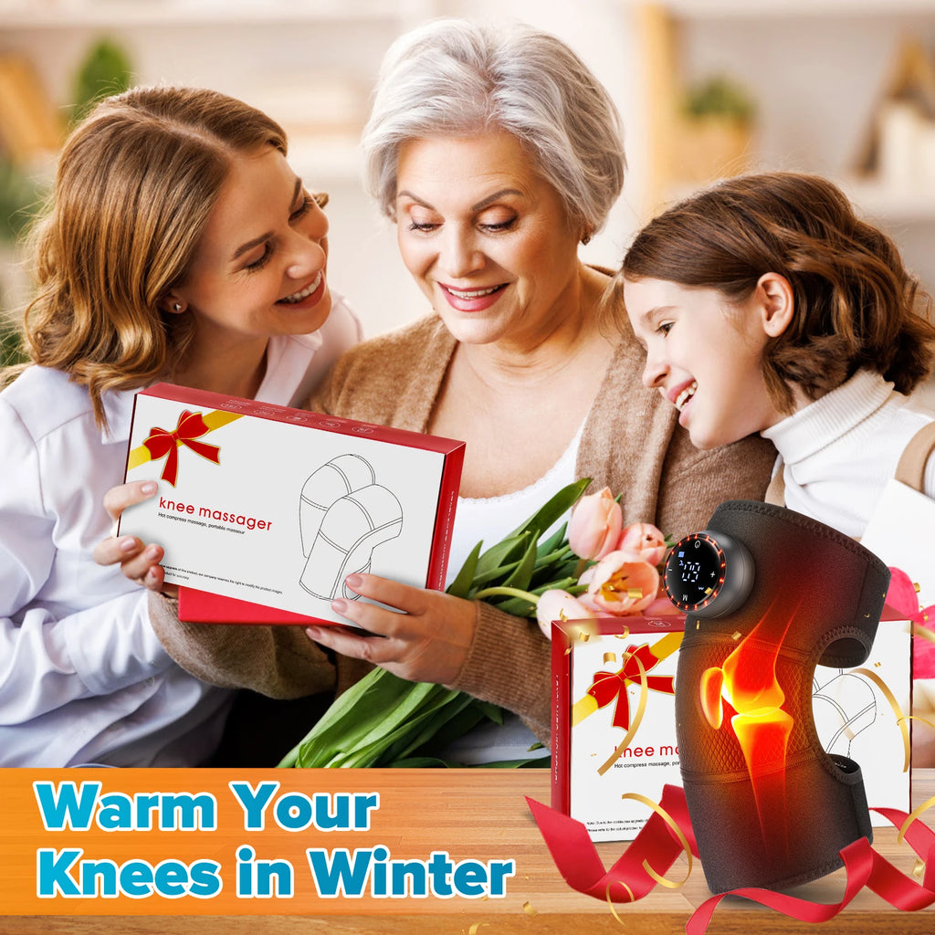 3 in 1 Cordless Thermal Knee Pad Knee Shoulder Massager Vibration Leg Arm Joint Brace Muscle Relax Joint Brace Muscle Relaxation