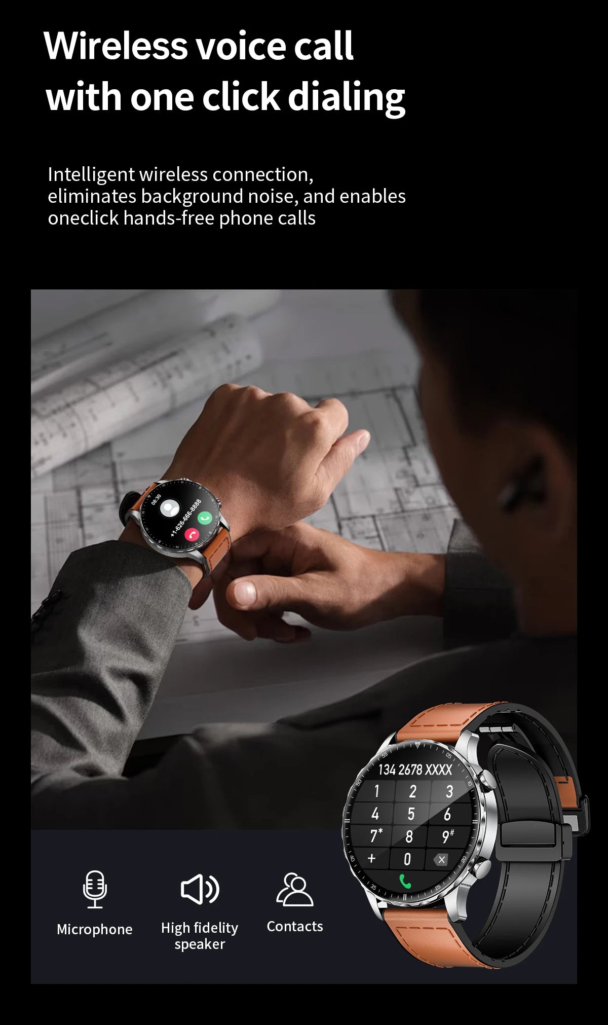 LIGE 2026 New Smart Watch Men Blood Oxygen Health Monitor Men's Watches AI Voice Assistant Bluetooth Call Men Sports Smartwatch