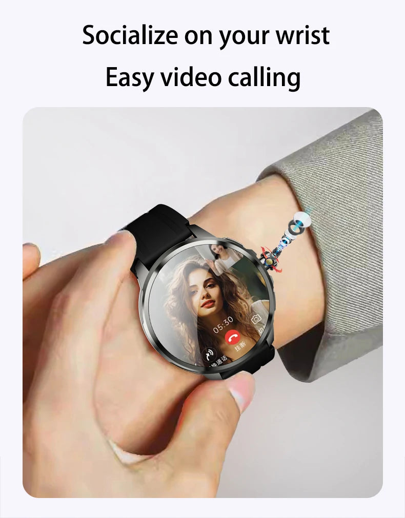 Original H99 Smart Watch Android Watches 1.95inch Amoled Screen Men's Smartwatch With 190° Rotary Camera GPS WIFI Sim Card Slot