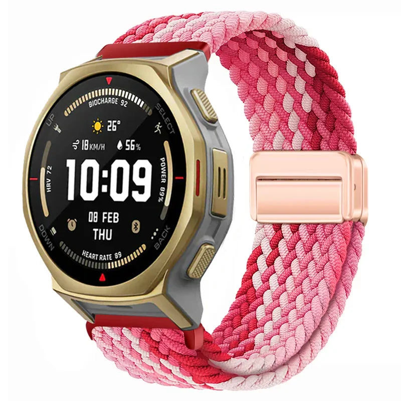 20mm 22mm Nylon Strap for Amazfit T-Rex3 Pro 48/44mm Helio Balance 2 Magnetic Buckle Bracelet Amazfit Active 2 Bip 6 5 Wristband