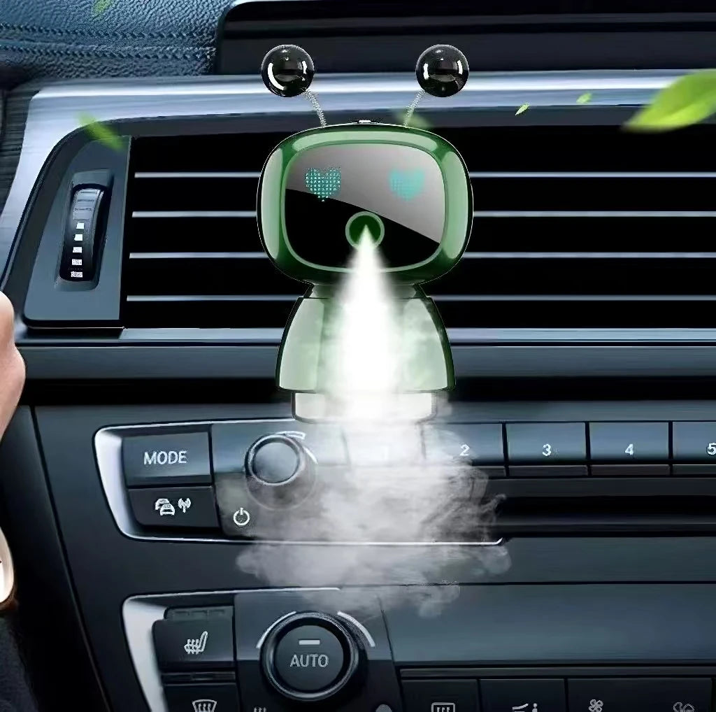Smart Robot Car Air Vent Perfume Clip Auto On/Off with Car Start New Spring Summer Style Long Lasting Fragrance Odor Eliminator