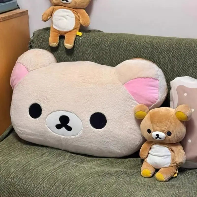 Cute Rilakkuma Plush Warm Hand Pillow Cartoon Bear Peluche Stuffed Toy Soft Cushion Birthday Gift
