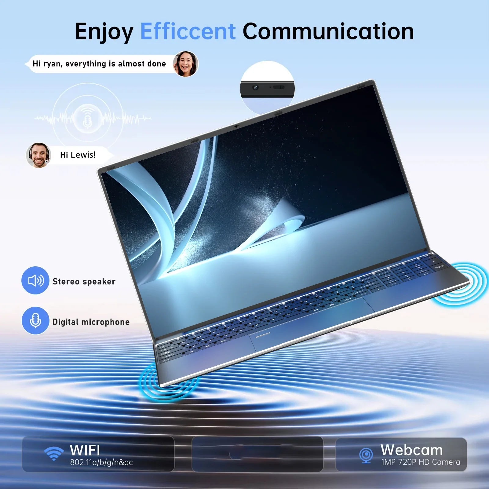 New 15.6" Inch Laptop Windows 11 Pro N5095 1920x1080 Gaming PC 32GB+2048GB Backlit Keyboard Portable Office Entertainment Laptop