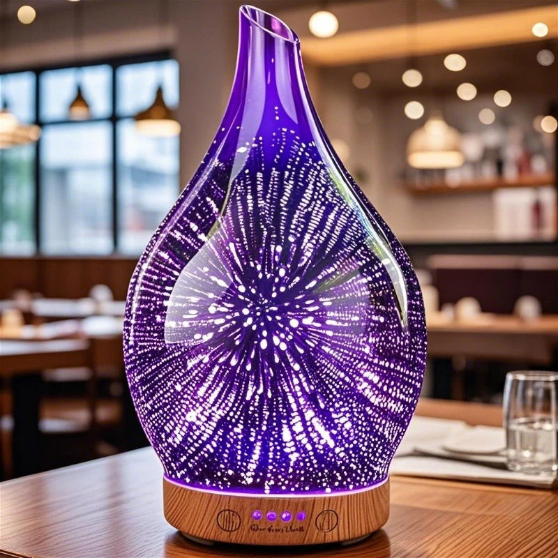 Essential Oil Diffuser 3D Aromatherapy Ultrasonic HumidifierAuto Shut-Off Timer Setting,Aroma Decoration for Home Office Gift