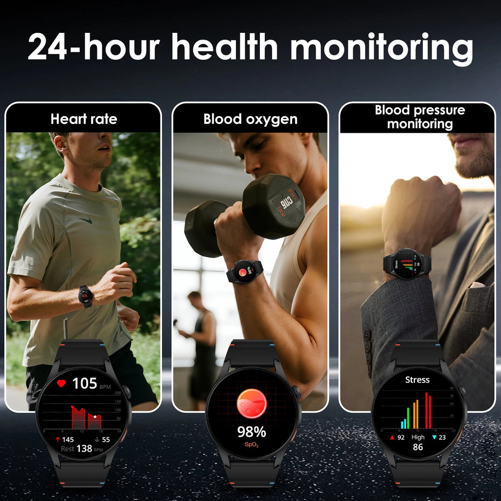 Pinteek G12 Dual-Band GPS Smartwatch: Military-Grade Compass, 3ATM Waterproof, 150+ Sport Modes Smart Watches for Men