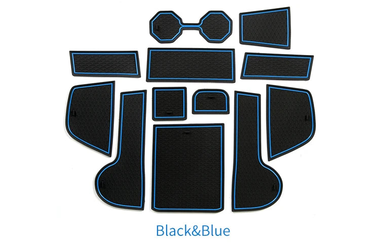 for VW Volkswagen POLO MK6 AW 2018-2023 Anti-slip Gate Slot Mat Car Door Groove Cup Pad Interior Accessories