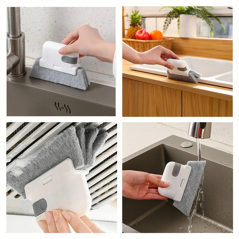 Window Cleaning Brush Windowsill Groove Deadend Cabinet Crevice Brush Removable Household Multifunctional Cleaning Tools