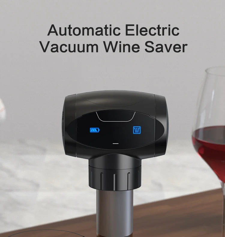 Electric Wine Saver Vacuum Pump with Wine Stopper Wine Bottle Sealer  wine cork vacuum wine bottle capAutomatic Vacuum Retain