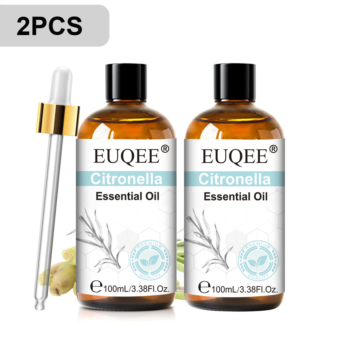 EUQEE 3.38FI.Oz. Aromatherapy Essential Oil For Reed Diffuser Humidifier-100ml Vanilla Lavender Cinnamon Lemon Essential Oils