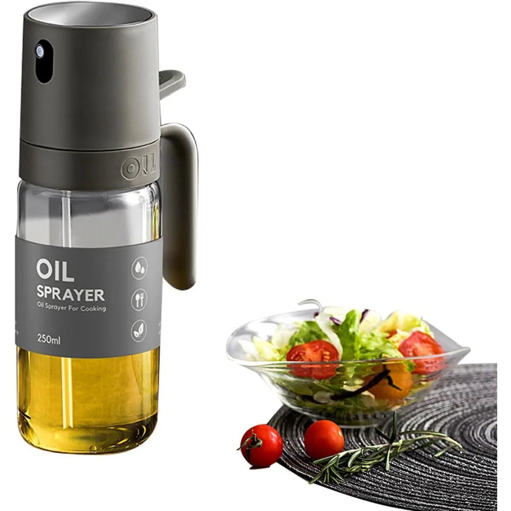 Oil Sprayer Kitchen Tools for Cooking,Borosilicate Glass Oil Sprayer,250ml Oil Spray Bottle for BBQ Kitchen Baking Roasting