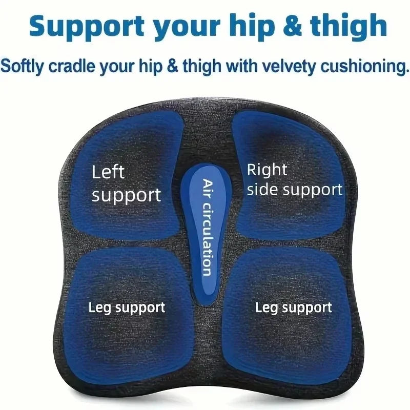 Memory Foam Seat Cushion Tailbone Sciatica Back Pain Relief Comfort Office Chair Car Seat Cushion Non-Slip Orthopedic MemoryFoam