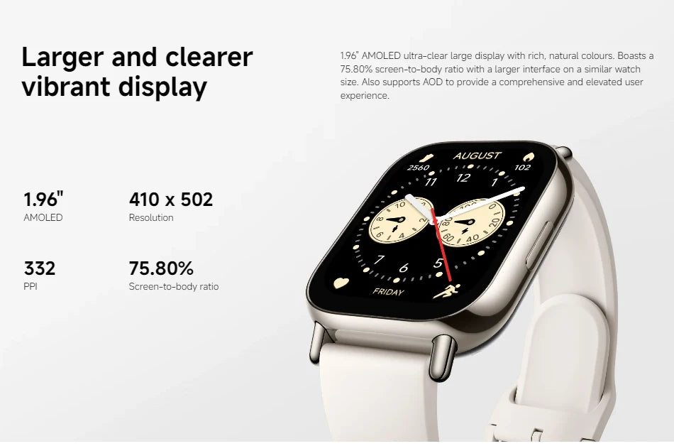 Global Version Xiaomi Redmi Watch 5 Lite 1.96'' AMOLED 18-Day Battery life Built-in GNSS 150+ Modes Smart Watch Bluetooth Call