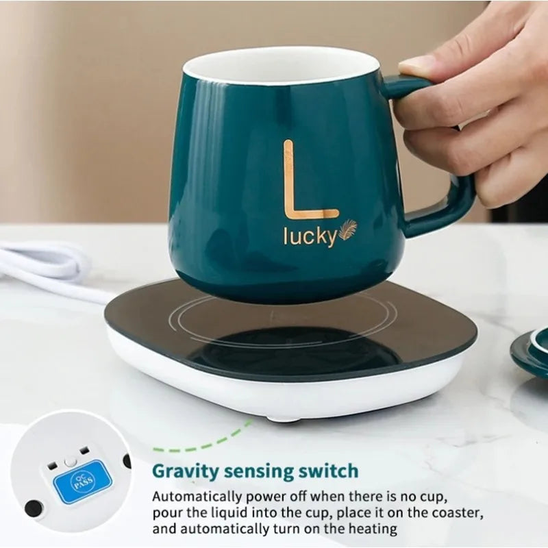 2025 warm and insulated coffee cups ceramic constant-temperature cups 55 degree warm ceramic cup with Jiapin mug gift box sets