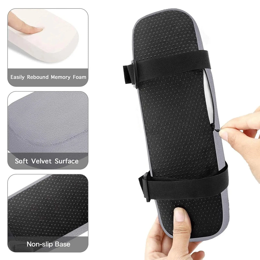 2/6Pcs Office Chair Arm Pads,Soft PU Sponge Arm Rest for Desk Chair Gaming Chair,Arm Rest Cover Elbow Support,Removable Cleaning
