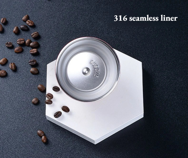 260ML 450ML SUS316 Thermal Coffee Mug Leakproof Portable Travel Tumbler with Lid Stainless Steel Cup for Car Work Hot Cold Drink