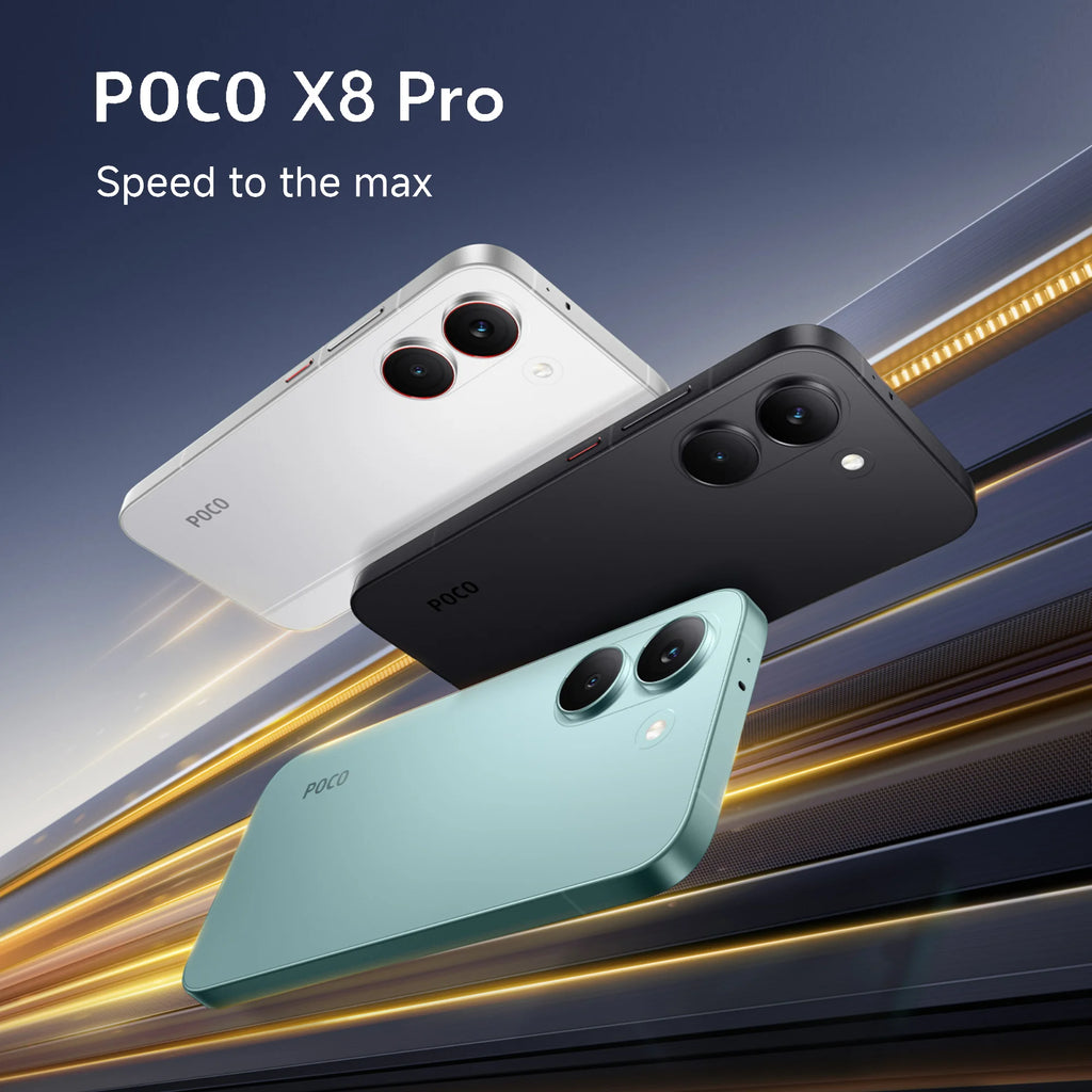 POCO X8 Pro 5G 12+512GB Global Version 6.59" 1.5K 120Hz Display Dimensity 8500-Ultra 50MP Camera 6500mAh 100W HyperCharge IP68