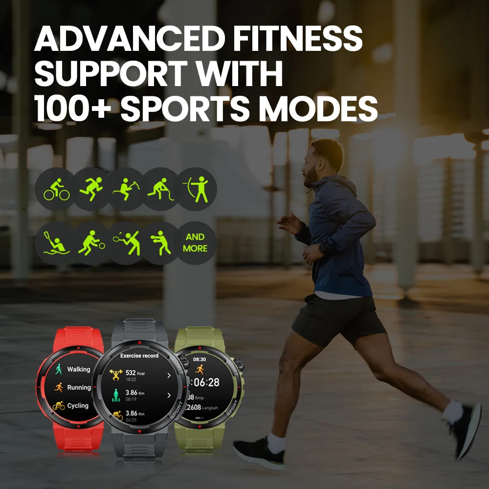 New Zeblaze Ares 3 Plus 1.43'' HD AMOLED Display Smartwatch Voice Calling New 3D Interactive 100+ Sports Modes Smart Watch Men