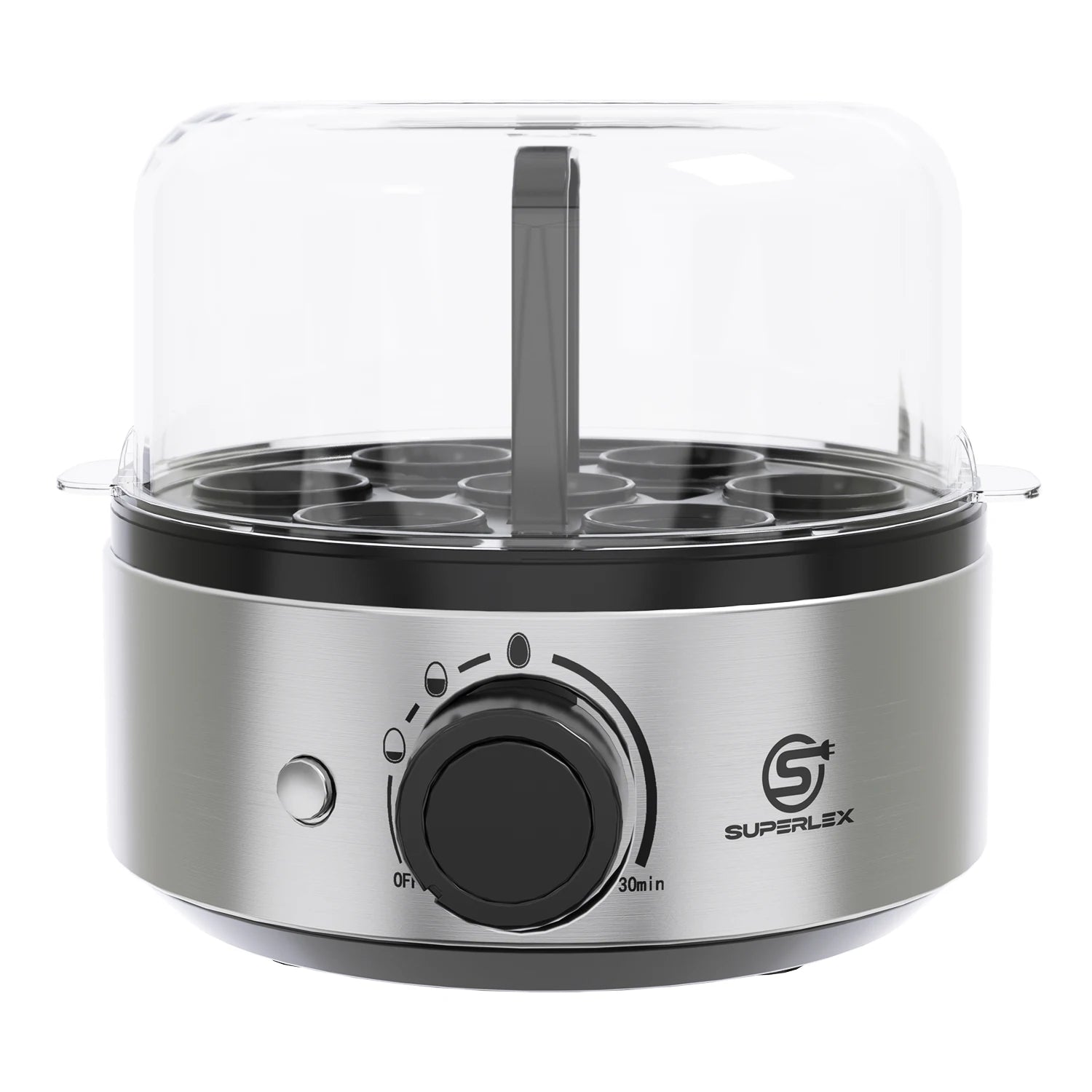 SUPERLEX 400W Power Eggs Cooker 7-Egg Capacity Dial Control Smart Shut-Off Reminder Rapid Egg Boiler Easy to Clean and Safer New