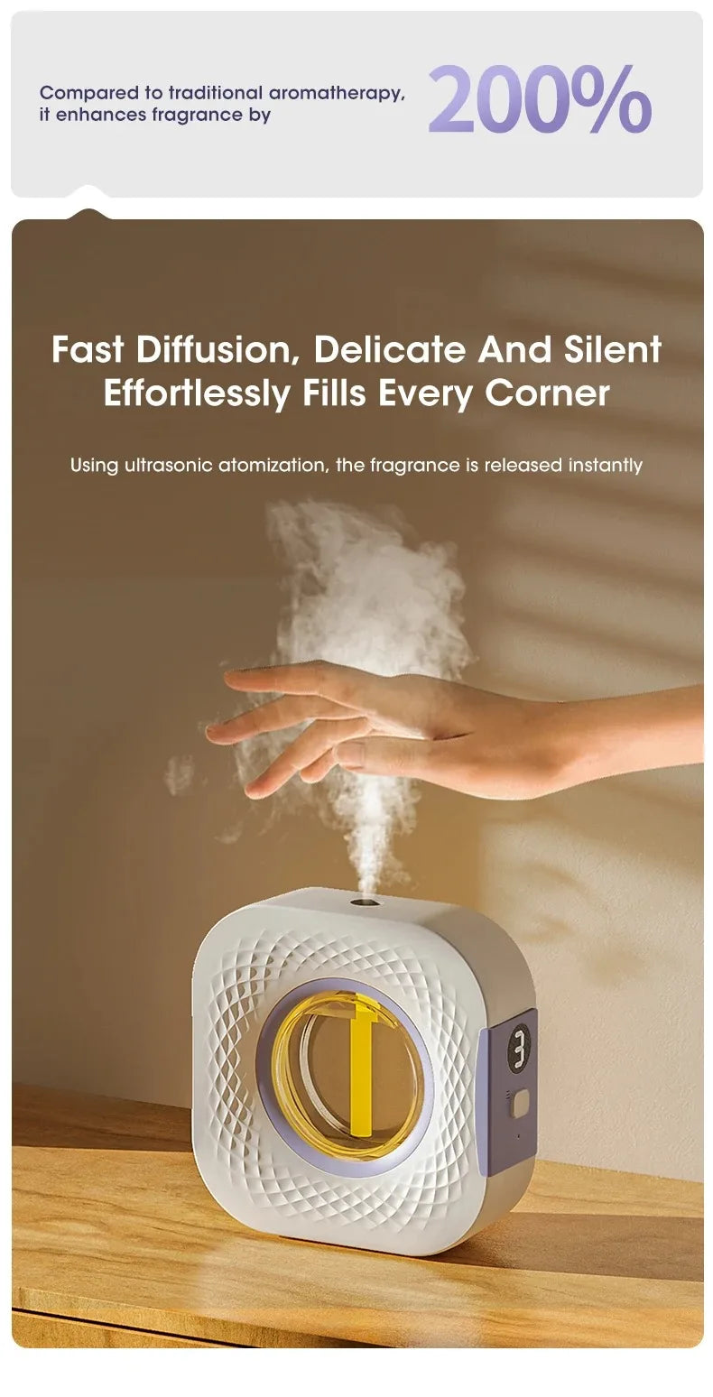 Automatic Aromatherapy Machine Portable Fragrance Sprayer Essential Oil Diffuser Bathroom Air Deodorization Hilton Lavender Oil